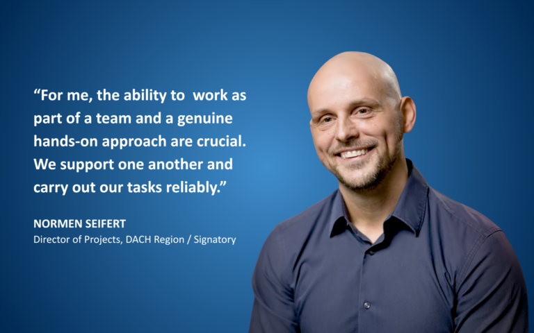 Normen Seifert, Director of Projects, DACH Region: “For me, the ability to work as part of a team and a genuine hands-on approach are crucial.”